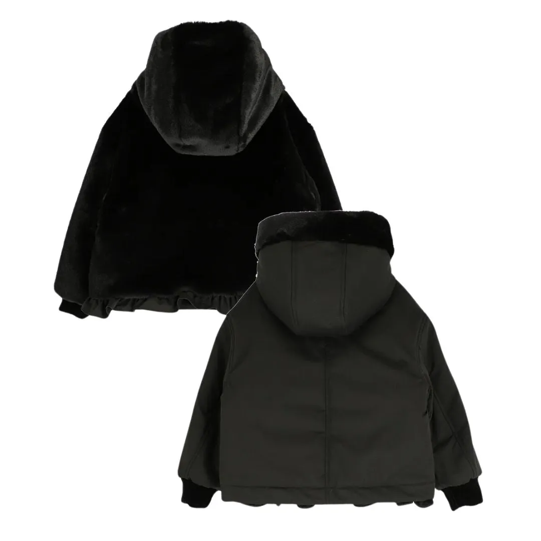 Black Reversible 'Cathleen' Coat