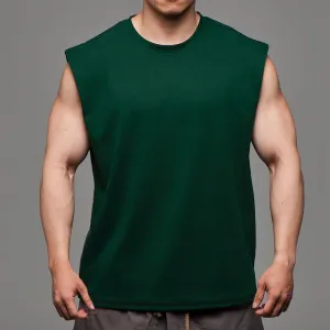 Men's Loose Vest Cotton Moisture Wicking Sports And Leisure Running Tops Solid Color