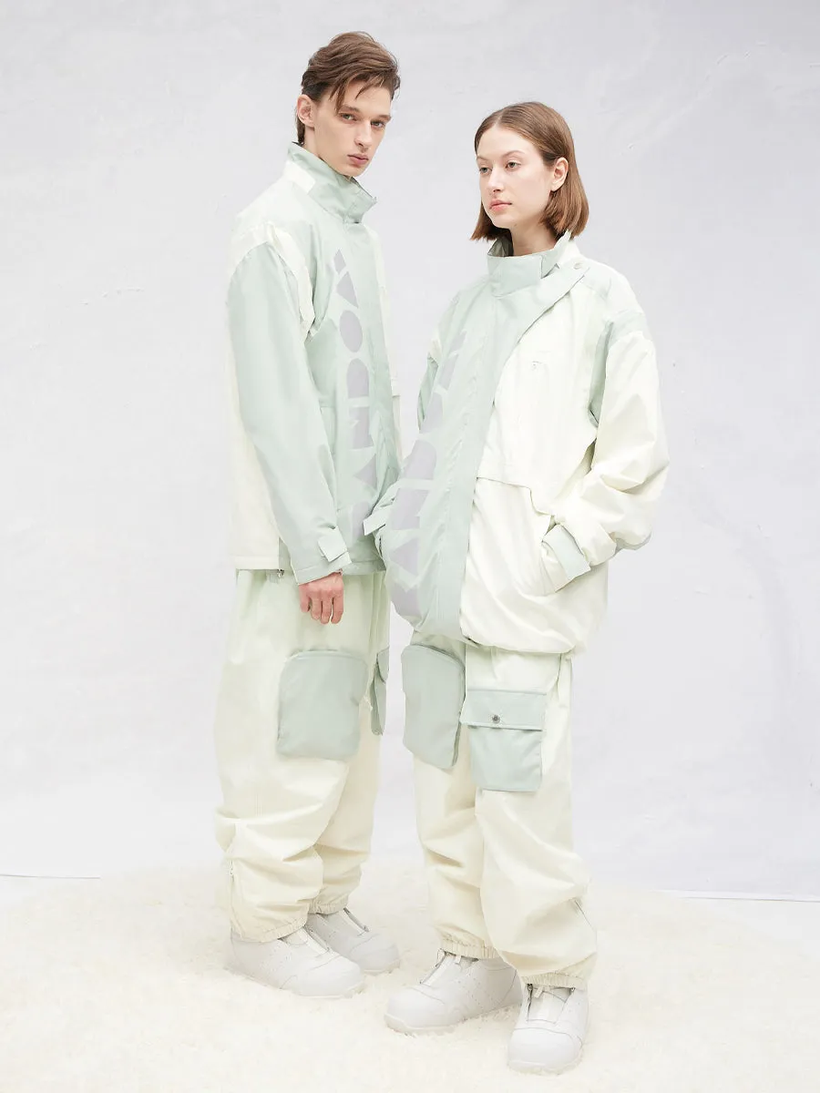 RandomPow Unisex Ombré Snow Suit Green