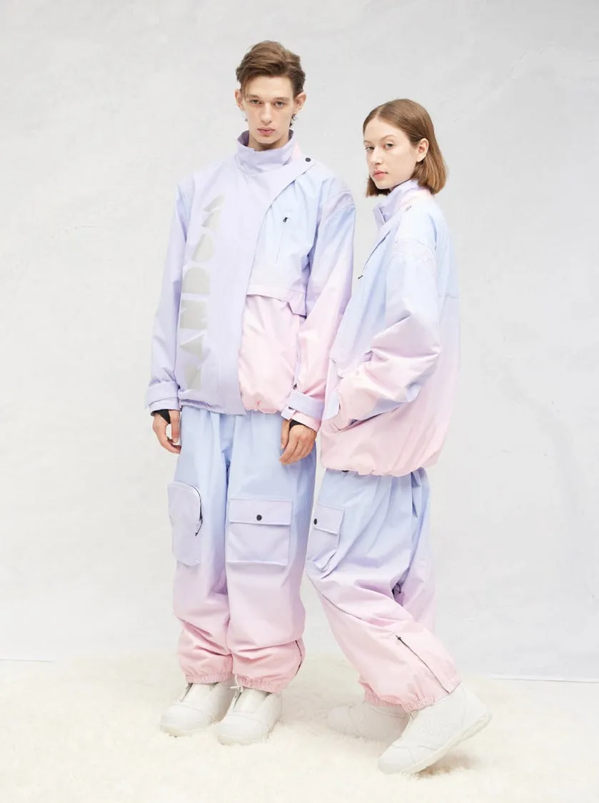 RandomPow Unisex Ombré Snow Suit PurplePink