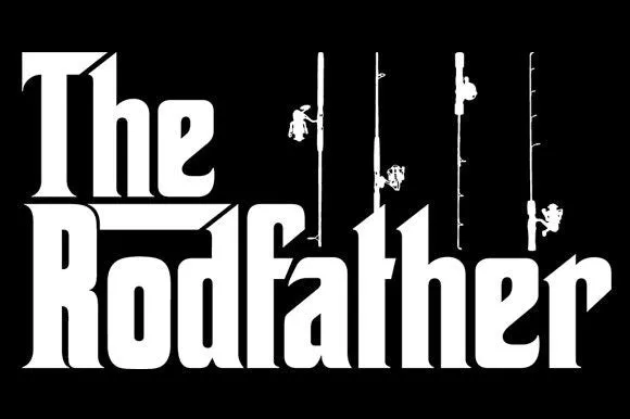 The Rodfather" Fishing Enthusiast T-Shirt - High-Quality, Durable Print.